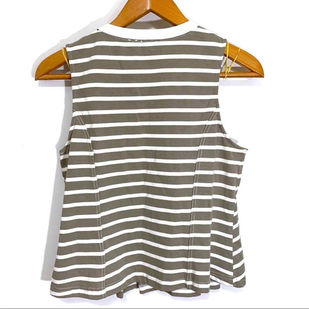 Postmark Taupe & Cream Sleeveless Blouse - Picture 5 of 5